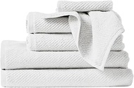 Coyuchi Air Weight Organic 6pc Towel Set, BT, HT, WC, Alpine White - 1020831
