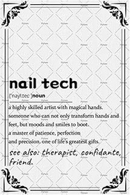 Nail Tech Tin Signs Nail Tech Wall Art Nail Salon Beauty Room Tin Poster Nail Technician Quote Tin S