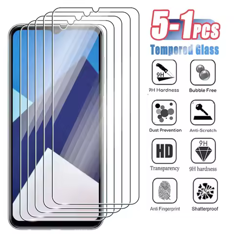 5-1Pcs Tempered Glass For Samsung Galaxy F12 F22 F42 F52 4G 5G F11 F13 F23 Screen Protector Film on 