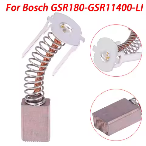 2PCS Motor Copper Carbon Brush For Bosch GSB 180-LI GSR 180-LI GSR140-LI GSB140-LI Replacement Carbo
