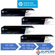HP 119A Set Original Toner - W2090A Black / W2091A Cyan / W2092A Magenta / W2093A Yellow