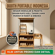 Multifunctional Folding Wooden Portable Booth | Folding Cart for Sale | UMKM Folding Table | Bazaar 