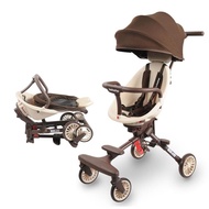 ♠ATTAIN♠ Baobaohao V7V9V18V21 Baby Stroller Folds 3 Positions: Lying Reclining Sitting 2-Way Push Fo