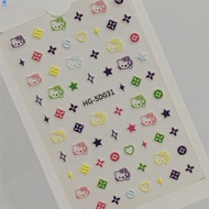 Hello Kitty Nail Sticker Cute Hello Kitty Nail Art Sticker 【bluey】