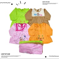 [BUNDLING 3PCS] PAKET 3 PCS BAJU BAYI PEREMPUAN 0-18 BULAN 0 3 6 9 12 18 BULAN NEWBORN PIYAMA LENGAN