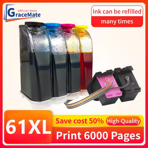 61XL Ciss Ink Tank Kit Compatible for Hp61 HP 61 Ink Cartridge for Deskjet 1000 1050 1050A 1510 2000