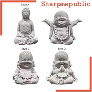 [Sharprepublic] Buddha Statue Buddha Sculpture Collectible Figurine Miniature Sitting Buddha