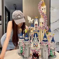 Compatible with Lego Disney Castle Sakura Girl Series Micro Particles High Difficulty Building Blocks Toy Gift