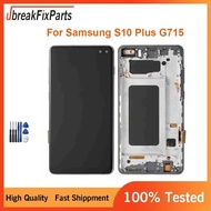 TFT For Samsung S10 Plus S10+ G975 G975F SM-G975U SM-G975W LCD Display Touch Screen Digitizer With F
