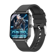 全城熱賣 - MX7智慧手錶本地音樂藍牙通話體溫監測心率血壓智慧 分屏（黑色）