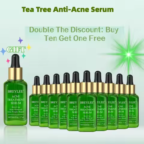 BREYLEE Tea Tree Anti Acne Face Serum Acne Treatment Acne Pimple Remover Serum Buy 10 Get 1 Free