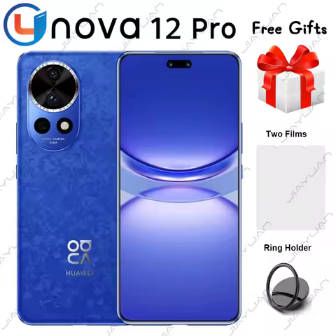 Original Huawei Nova 12 Pro 5G Phone 6.76" 120Hz Screen Kirin 9000S HarmonyOS 4.0 Camera Battery 100
