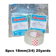 ✕[DKI ENTERPRISES] 8pcs Armak Scotch Tape 3/4x25yards Small Roll