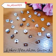 EARRINGS HOLDER 925 SILVER IMPORTED WHITE GOLD PLATED 925 Silver Earring Silver Earring