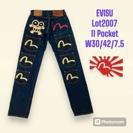 EVISU Men's Jeans Original Product Made In Japan 11 Pocket