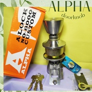 Doorknob Lockset Aluminum Alloy Built Alpha Brand - Door Use for Indoor and Outdoor