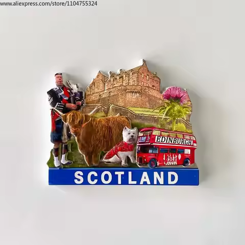 Scottish tourist souvenirs, home decoration items, collectible handicrafts, gifts, Edinburgh 3D ster