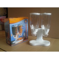 Food Cereal Double Barrel Grain Storage Jar Oat Dispenser Cereal Machine Grain Machine X8MA