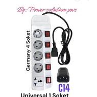 APC IEC C14 UPS Power Converter Cable to 2-pin 3-pin socket