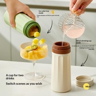 H&X Portable 2-in-1 Ice Making Water Bottle with Detachable Ice Ball Mold