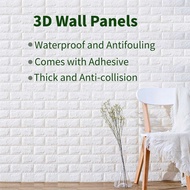 EZSHOPPING Tonchean Sticker Wallpaper Wall 3D Embossed Brick Model 77x70cm - TC073| |