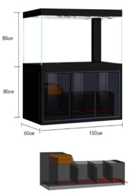 Ultra Premium Full Side Crystal Clear Glass Aquarium Tank 5ft & 6ft