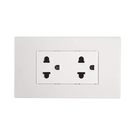 ชุดเต้ารับคู่มีกราวด์ LUZINA ร LUZINA LZPG-002