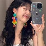 Dopamine girl~colorful spot colorful Spots original colorful Exaggerated Discount Music Festival Ear