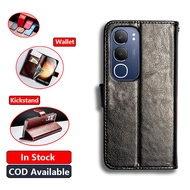 Classic Leather For Vivo Y50 5G(CN) G3 Y50m Y50i 5G 2025 V2443A V2443BA Wallet Vintage Folio Case Fl