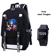 Tas Ransel Anak Laki Laki Tk -SD  / Tas Anak Cowok Sd / Tas Ransel Anak Sonic / Backpack Karakter So