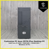 Customize PC Asus Z97M-Plus Intel Core i5-4460 3.20GHz 8GB RAM 256GB SSD DIY Desktop PC