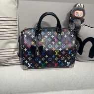 LV x TM Speedy Soft 30 M13257 村上隆黑彩花限量
