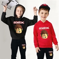 【1.1 ลดราคาปีใหม่ Roblox เสื้อฮู้ดเด็ก + กางเกงกระโปรง ชุด2ชิ้น เสื้อฮู้ดแขนยาว cotton เสื้อฮู้ดเด็ก