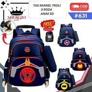 GIOBAGS 3-Wheel Trolley Bag for Elementary School Boys 631