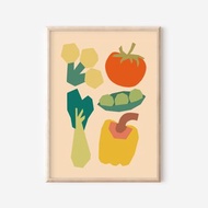 數位 蔬菜－數位下載嬰兒房海報