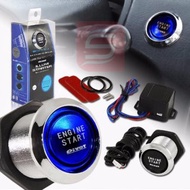 Speed Studio สวิตซ์ ปุ่มกดสตาร์ท ENGINE START ปุ่มสตาร์ทรถยนต์ ใส่ได้กับรถ ทุกรุ่น LED สีน้ำเงิน (BLUE)