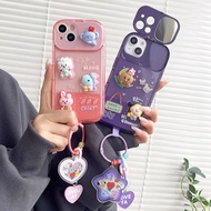 [IMOBO] Case of BTS Phone Case With mirror Cartoon Casing for iPhone 14 13 12 11 Pro Max X XS XR Xsmax cellphone casetify phone protect cover