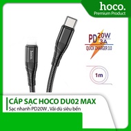 PD20W Hoco DU02 Max Type-C to LN fast charging data transmission cable, 1M long cord