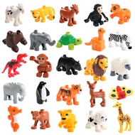 KACUU Animal Model Figures Duploed Big Size Building Block DIY Cartoon Animal Brick
