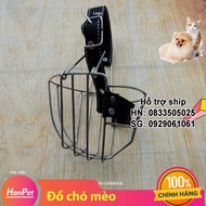 Hanpet - Rọ mõm cho chó - Rọ mõm inox KHÔNG GỈ chó mõm ngắn nặng trên 35kg (size đại) 375d