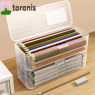 TARANIS Pencil Holder, Plastic Transparent Storage Box, Versatile Large Capacity Durable High-qualit