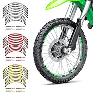 Motocross 21 "18" Rim Roda Jalur Reflektif Pelekat Pelekat Pita untuk Kawasaki Klx 250 S Sa 2018-202