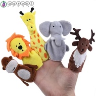 AARON1 Hand Finger Puppet, Dinosaur Montessori Mini Animal Hand Puppet, Animal Finger Puppet Plush Toy Colorful Giraffe Puppy Doll Finger Puppet Toy Set Kids