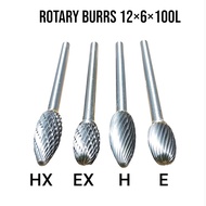 MATA CARBIDE ROTARY FILE CUNER 12B6Bu100L rotary burrs tungsten carbide 12x6x100 drill bit tuner por