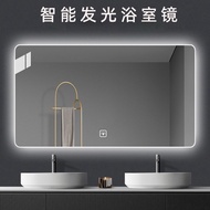 Smart Bathroom Mirror Wall-Mounted with LightledAntifog Glasses Toilet Bathroom Mirror Wall-Mounted Toilet Mirror Touch Screen