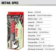 [Official 30 Days Warranty] Coddar Lipo Battery 2s 3s 4s High Voltage Performance Competition 7.4v 1