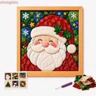 SHOOGMY 1 Set Christmas Fabric Painting Kit, DIY Christmas Themed Christmas Fabric Art Kit,  Cotton 
