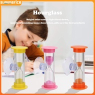 【Ready stock】 Hourglass Toothbrush Timer Colorful Hourglass Sand Timer with Suction Cup for Kids Too