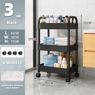3/4/5 layer Moving Rack Kitchen Storage Shelf Wall Cabinets Home Bedroom Bathroom Organizer Trolley 