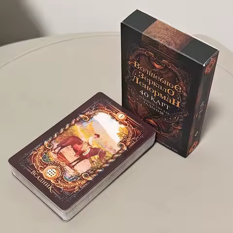 Magic Mirror Lenormand 9*6cm, A Deluxe 40-Card Divination System (36 Pcs Lenormand Cards + 4 Extra C